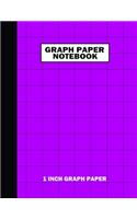 Graph Paper Notebook. 1 Inch Graph Paper: Grid Notebook/Grid Paper Journal 8.5x11 in. Violet