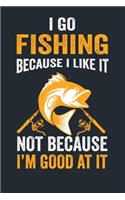 I Go Fishing Because I Like It Not Because I'm Good at It