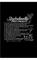 Bachelorette party checklist