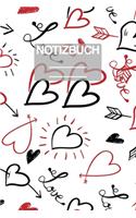 Notizbuch A5 Muster Love Liebe Herzen Herz