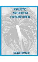 Realistic Anthurium Coloring Book