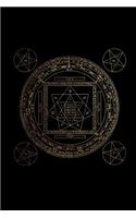 Satanic Sigil: Goetic Magic Journal - Black and Gold - College Ruled Lined Pages