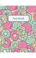 Notebook: 8.5 x 11 Best Donuts Book: 100 Page College Ruled Composition Planner for School: Doodles, Drawings, Writing, Learning and Diary Note Paper Pad for 