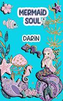 Mermaid Soul Darin: Wide Ruled Composition Book Diary Lined Journal