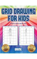 Learn to draw step by step (Grid drawing for kids - Anime)