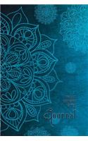 Bullet Dot Grid Style Journal: Beautiful Aqua Mandala Bullet Dot Grid Style Journal in 6x9 Softcover Paperback Notebook Vol. 02
