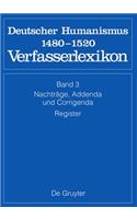Nachträge, Addenda, Corrigenda, Register