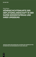 Höhenschichtenkarte Der Deflationslandschaft in Der Namib Südwestafrikas Und Ihrer Umgebung