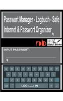 Passwort Manager - Logbuch - Safe - Internet & Passwort Organizer