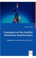 Evaluation of the Conflict Resolution Questionnaire