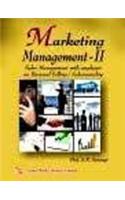 Marketing Magagement - II - Sales Management with Emphasis on Personal Selling/salesmanship