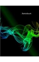 Sketchbook: Large Abstract Smoke Drawing Book