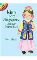 Lian from Singapore Sticker Paper Doll