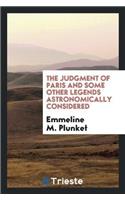 Judgment of Paris and Some Other Legends Astronomically Considered