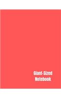 Giant-Sized Notebook: Jumbo Red Notebook, Journal, 500 Pages, 250 Ruled Sheets