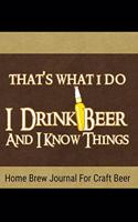 Home Brew Journal For Craft Beer