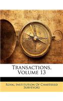 Transactions, Volume 13