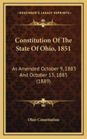 Constitution Of The State Of Ohio, 1851