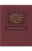 Thoughts and Suggestions on the Present Condition of the Country - Primary Source Edition