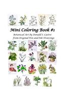 Mini Botanical Art Coloring Book