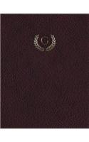 Monogram "G" Sketchbook: (7 Monogram Maroon 150 Sketch)