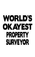 World's Okayest Property Surveyor: New Property Surveyor Notebook, Journal Gift, Diary, Doodle Gift or Notebook - 6 x 9 Compact Size- 109 Blank Lined Pages