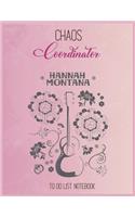Chaos Coordinator To Do List: Disney Channel Hannah Montana Floral Guitar To Do & Dot Grid Matrix Notebook for Girls Teens Kids Journal College Blank Lined 110 Pages of 8.5"x11"