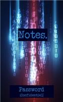 Notes. Password [Confidentiel]: Un carnet de mots de passe conçu pour protéger toutes vos informations sur internet - 142 pages prédéfinies et classées par ordre alphabétique.