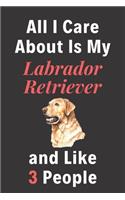 All I Care About Is My Labrador Retriever And Like 3 People - Pet Notebook/Journal