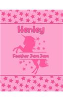 Henley Feather Jam Jam: Personalized Draw & Write Book with Her Unicorn Name - Word/Vocabulary List Included for Story Writing