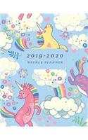 2019-2020 Weekly Planner: Large Two Year Planner with To-Do List (Bonus Unicorn Coloring Pages)