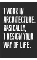 I Work in Architecture. Basically, I Design Your Way of Life