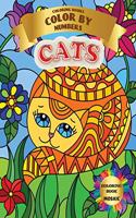 Coloring Book - Color by Numbers - Mosaic Cats