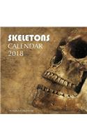 Skeletons Calendar 2018: 16 Month Calendar