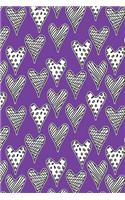 Journal Notebook Abstract Hearts Pattern 5