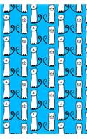 Bullet Journal Notebook for Cat Lovers Funny Tall Cats Pattern 3