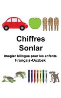 Français-Ouzbek Chiffres/Sonlar Imagier bilingue pour les enfants: (Freebilingualbooks.com)