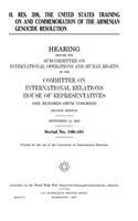 H. Res. 398, the United States training on and commemoration of the Armenian genocide resolution