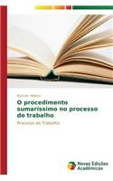 O procedimento sumaríssimo no processo do trabalho