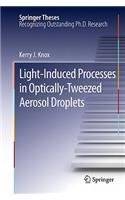 Light-Induced Processes in Optically-Tweezed Aerosol Droplets