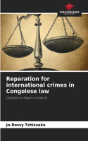 Reparation for international crimes in Congolese law