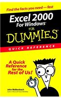 EXCEL 2000 for Windows for Dummies Quick Reference