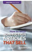 How to Write Non-Fiction Articles That Sell