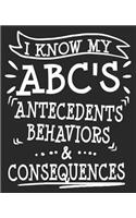 I Know My ABC'S Antecedents Behaviors & Consequences