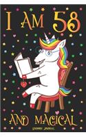 Unicorn Journal I am 58 and Magical