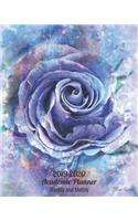 2019-2020 Academic Planner Weekly and Monthly Blue Roses