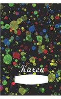 Karen: First name Karen personalized notebook