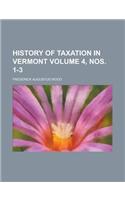 History of Taxation in Vermont