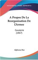 A Propos de La Reorganisation de L'Armee