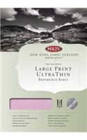 NKJV Large Print Ultrathin Reference Bible, Pink/Brown LeatherTouch Indexed